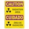 Signmission OSHA CAUTION RADIATION Sign, Radiation Area W/ Symbol, 10in X 7in Decal, 7" H, 10" W, Landscape OS-CR-D-710-L-10184 - alternate 1
